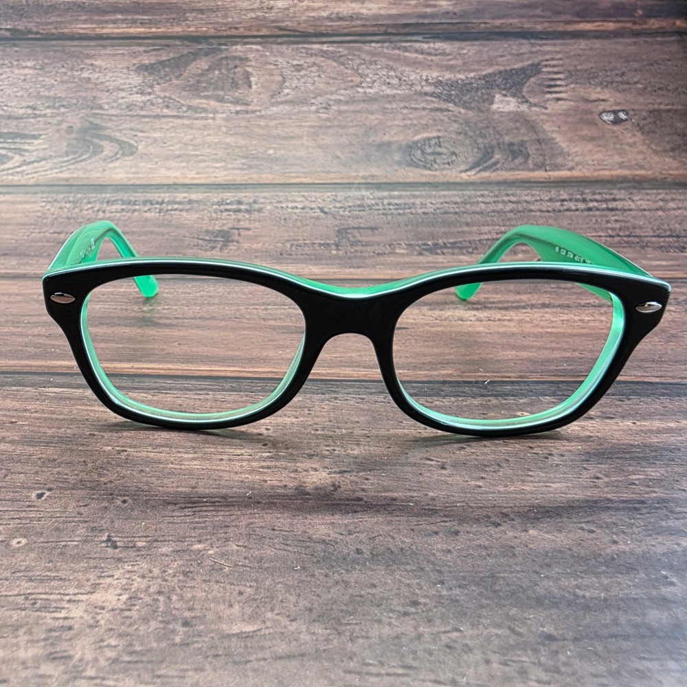 Ray-Ban‎ RB 1528 3764 Black Green Square Eyeglass Frames 48-16-130